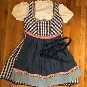 Blue Checkered Dirndl from Amazon Originally
